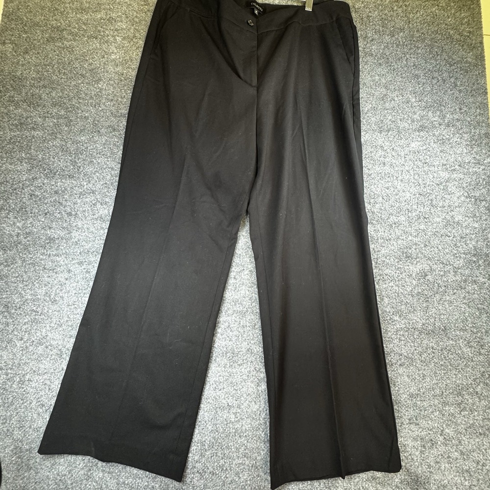 Talbots Curvy Trouser Black Pants Womens Plus Size 18 High Rise Straight Leg
